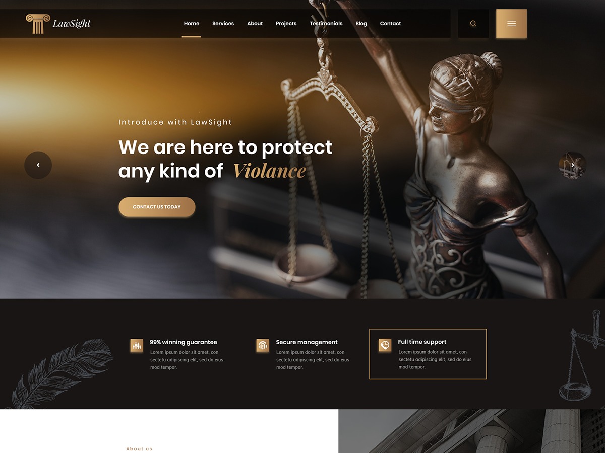 LawSight company WordPress theme