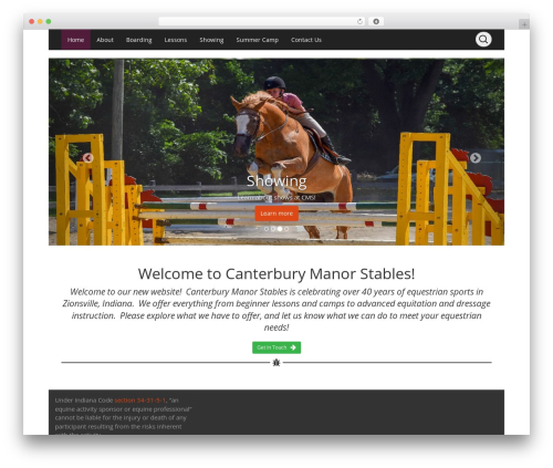 Openstrap free website theme - canterburymanorstables.com
