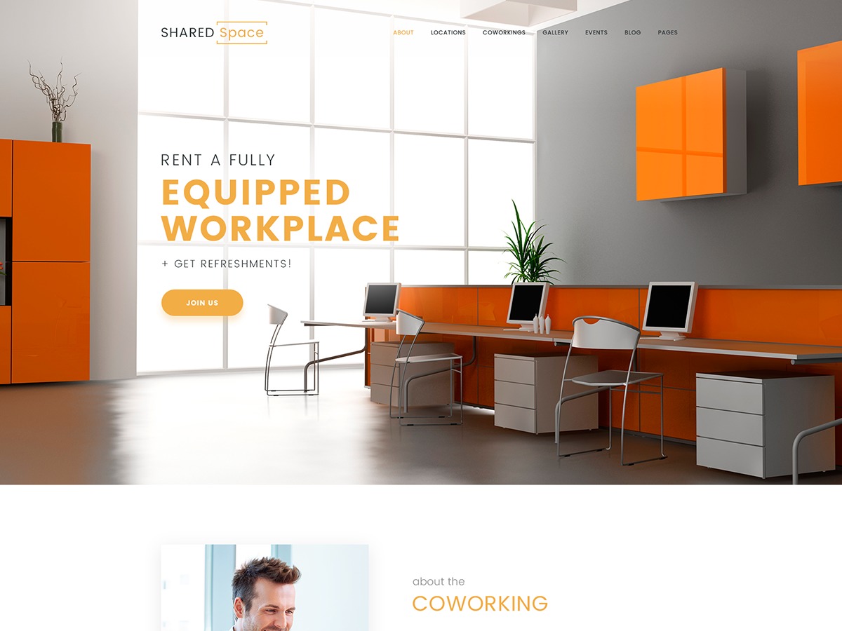SharedSpace theme WordPress by Jetimpex