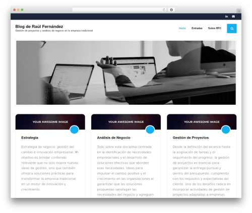 Shuttle WordPress theme design - raulfernandezcuenca.es