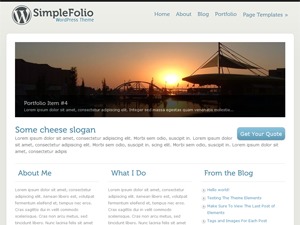 SimpleFolio personal WordPress theme by Omar Corrales
