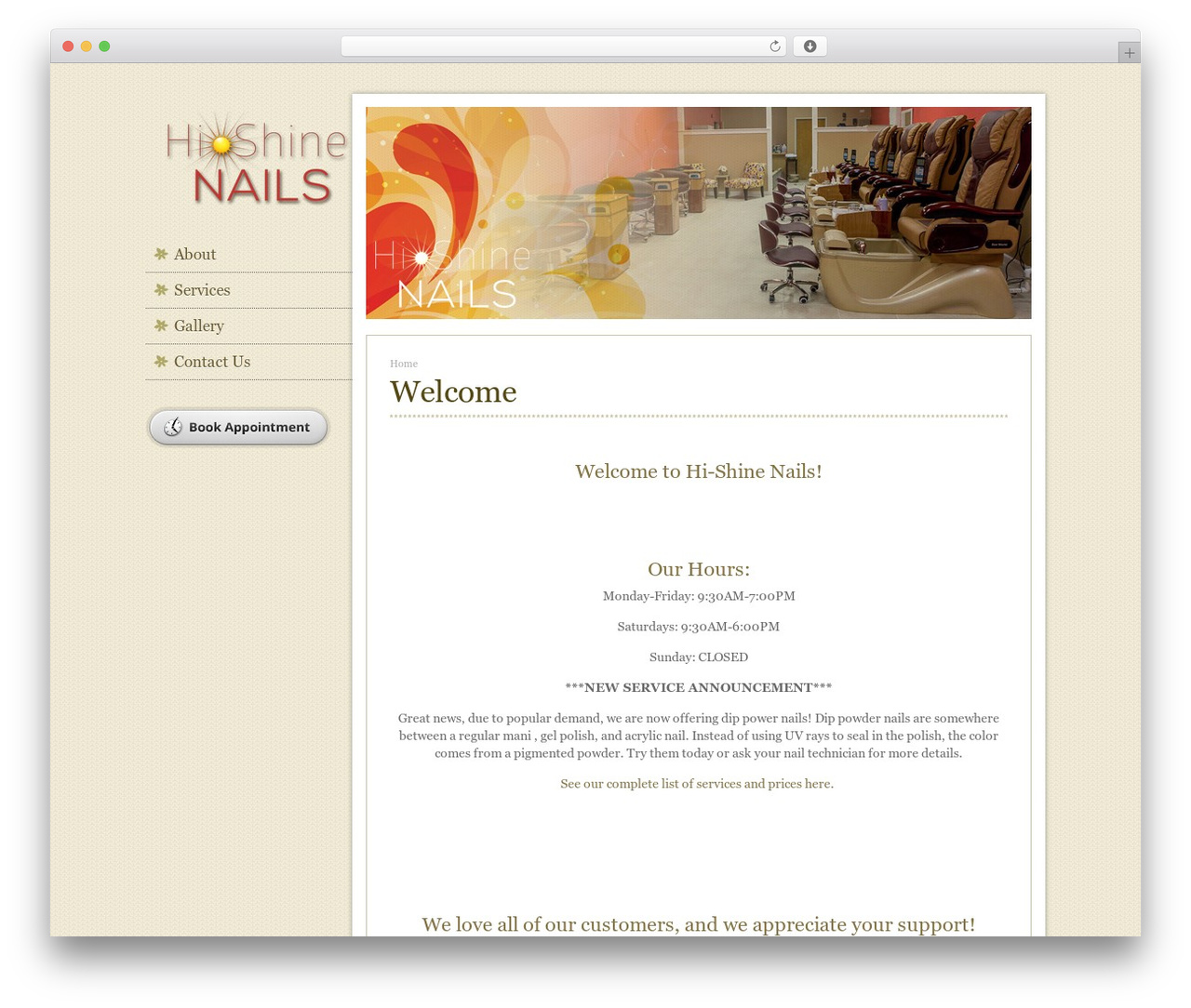 Spa Salon WordPress theme - hishine-nails.com Spa Salon WordPress theme - hishine-nails.com