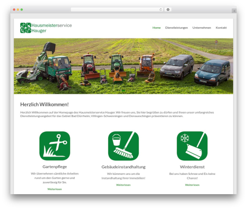 Spacious free WordPress theme - hausmeisterservice-hauger.de