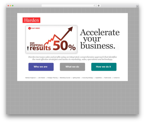 WordPress theme SimpleFolio - hardeninc.com