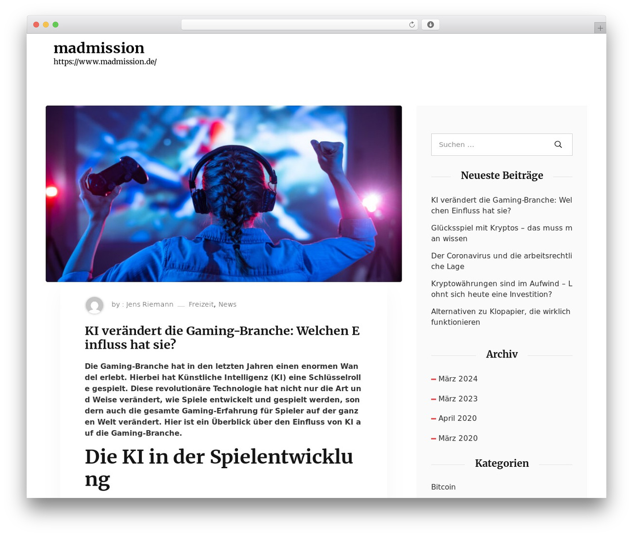 WordPress theme Aari - madmission.de WordPress theme Aari - madmission.de