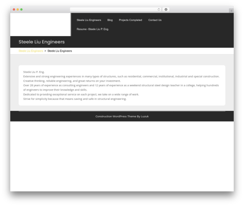 WordPress theme Nirman Construction - slenginc.com