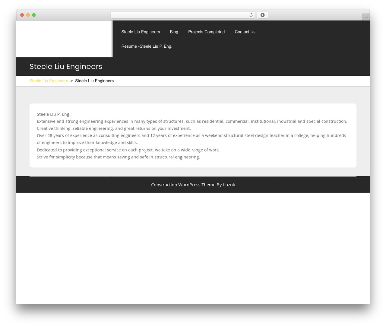 WordPress theme Nirman Construction - slenginc.com