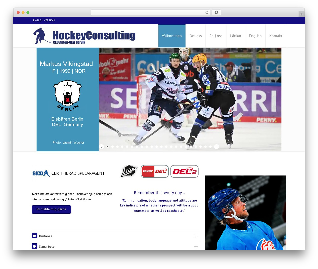 WordPress theme RT-Theme 18 - hockeyconsulting.no