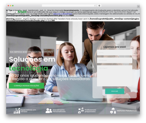 WordPress theme uptech - supramax.com.br
