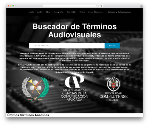 WordPress website theme DocPress - terminosaudiovisuales.es