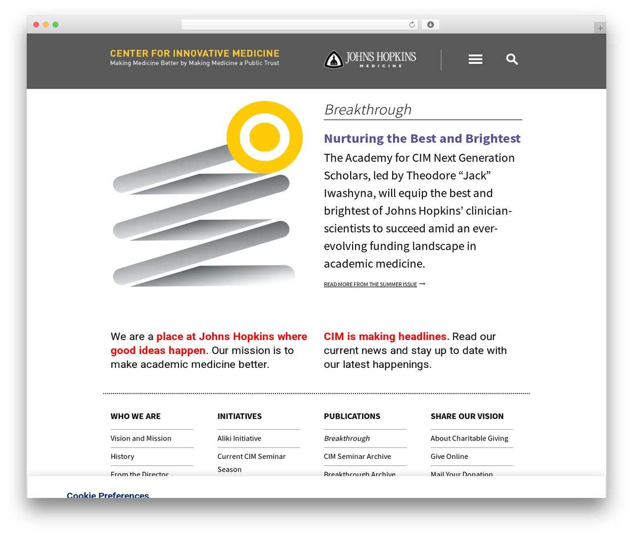WP theme Bootstrap3 - hopkinscim.org