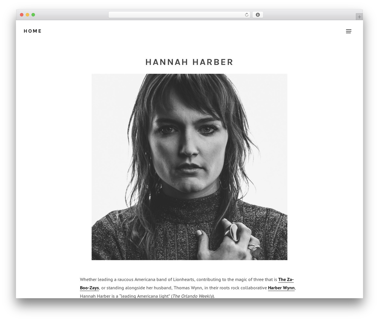 Zample theme WordPress - hannahharber.com
