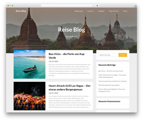 Adaptable Notes WordPress blog theme - deinebahn.de