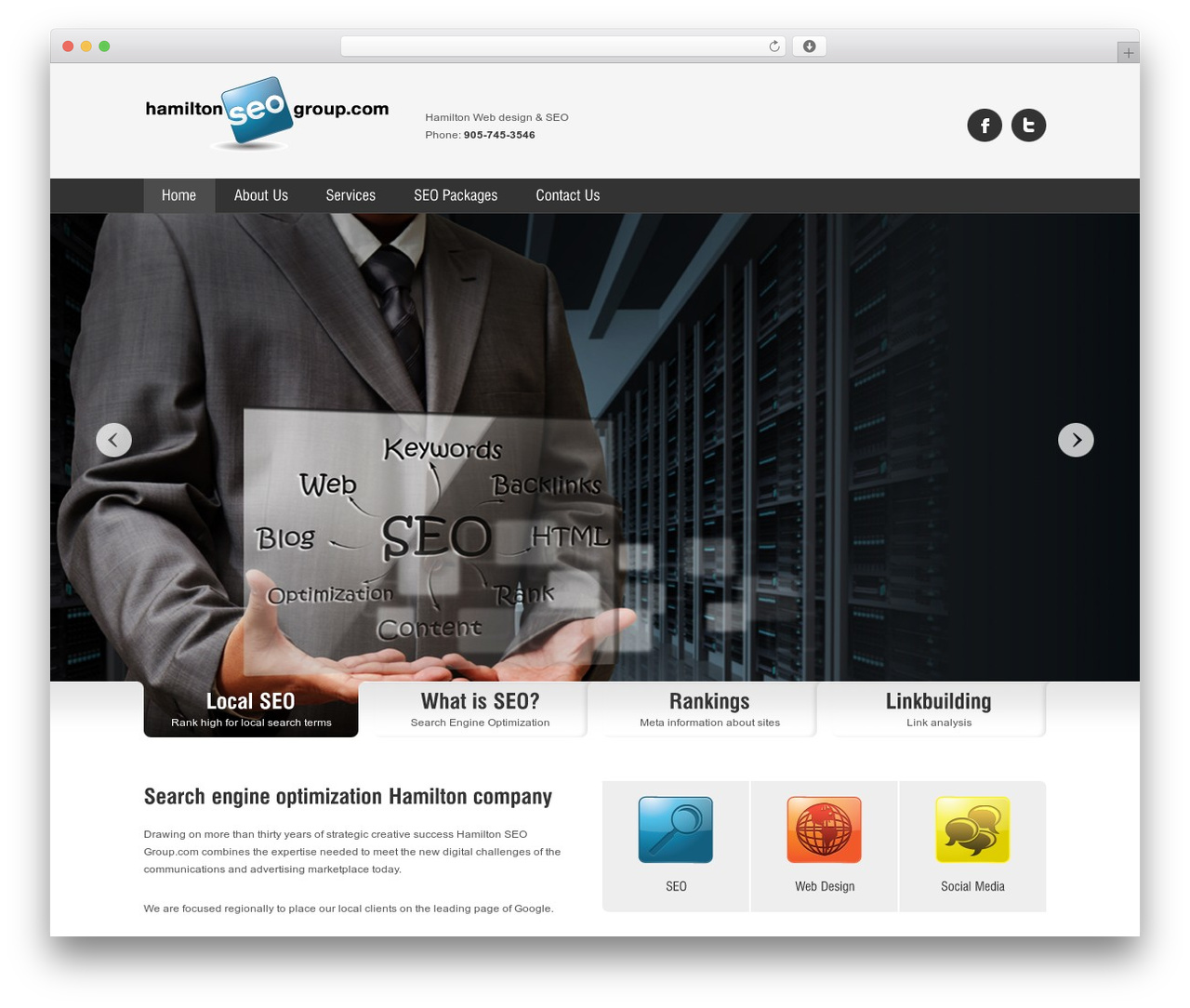 Impression WordPress theme - hamiltonseogroup.com