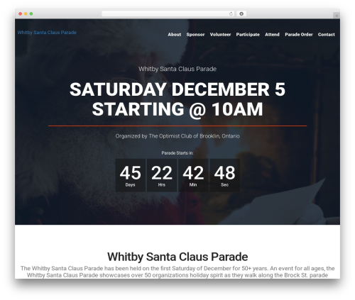 WordPress theme Eventry - whitbysantaclausparade.ca