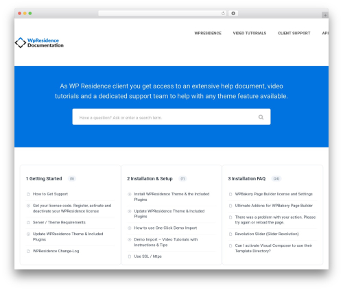 Flatbase top WordPress theme - help.wpresidence.net