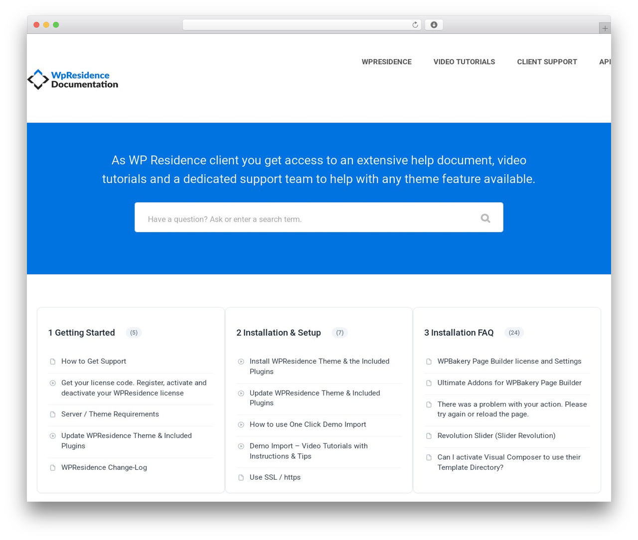 Flatbase top WordPress theme - help.wpresidence.net