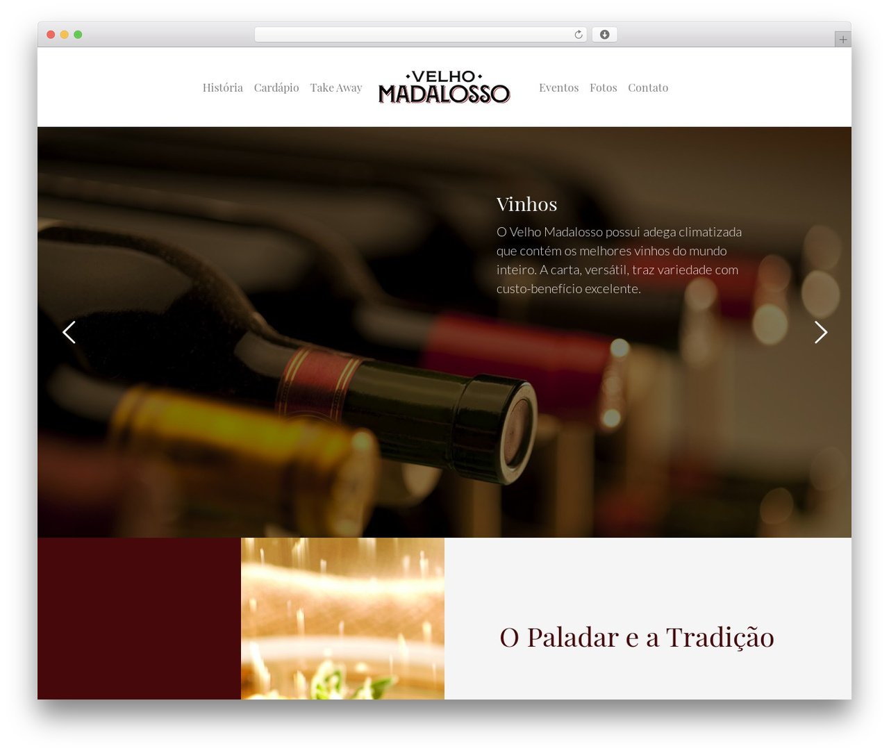 Nectar WordPress theme - velhomadalosso.com.br