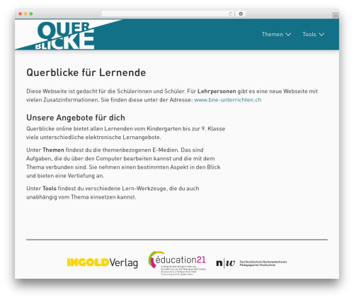 querblicke theme WordPress - querblicke.ch