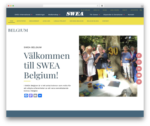 SWEA theme WordPress - belgium.swea.org