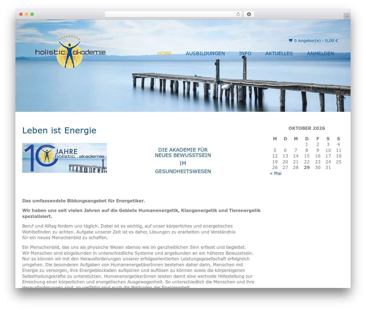 Venedor WordPress theme - holistic-studies.at