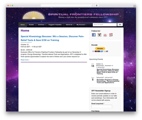 WordPress theme Responsive Pro - spiritual-frontiers.com