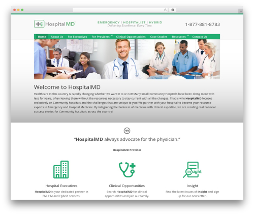 WordPress theme Divi - hospitalmd.com