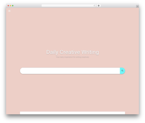 WordPress theme Materialist - dailycreativewriting.com