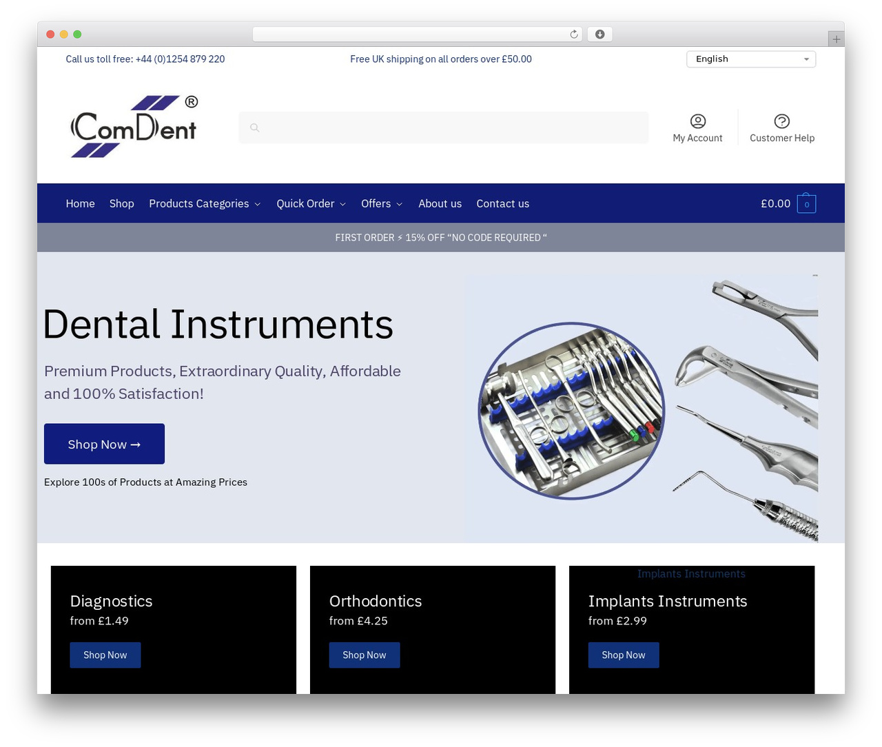 Shoptimizer WP theme - www.comdent.co.uk