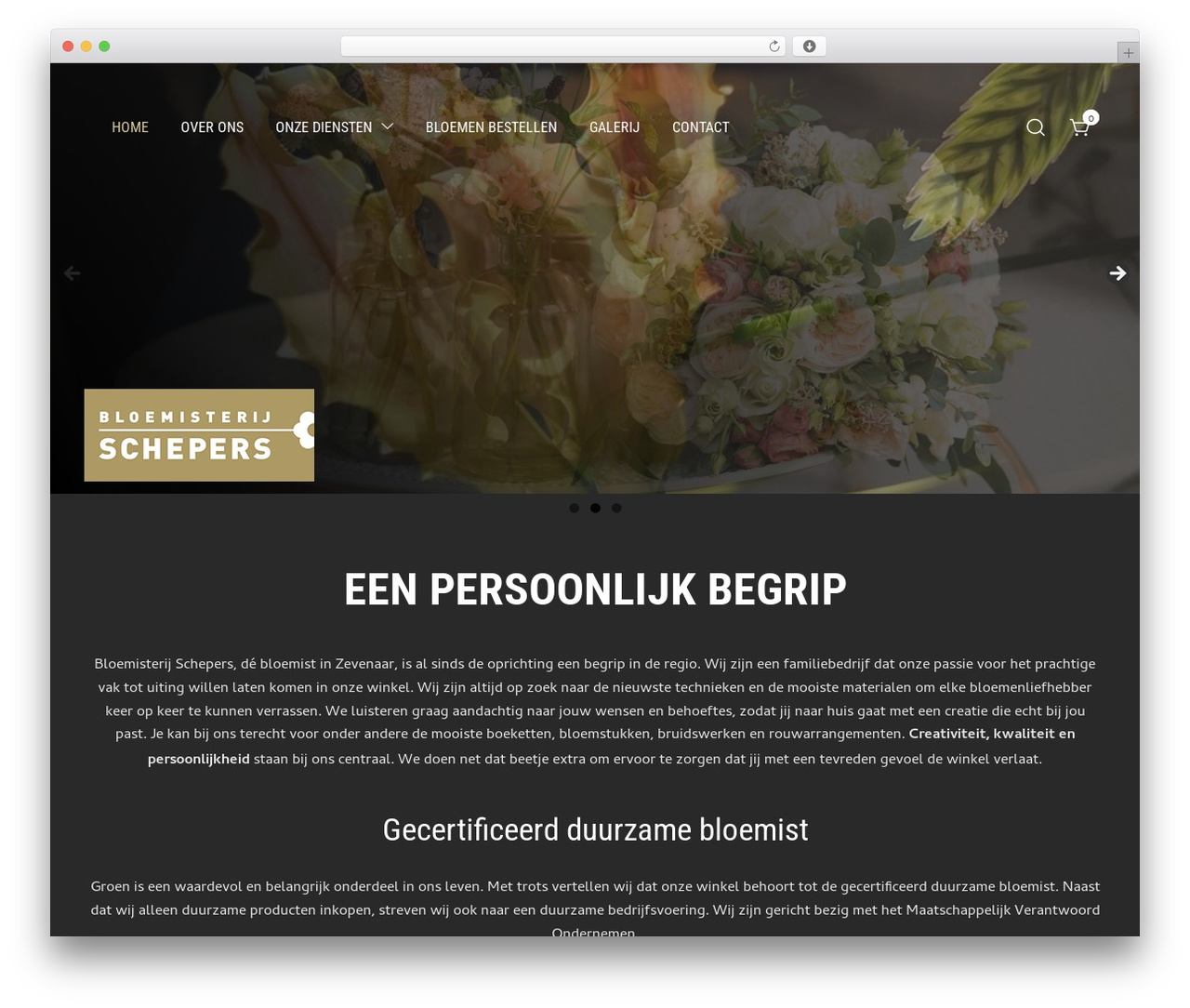 Theme WordPress Botiga - bloemisterijschepers.nl