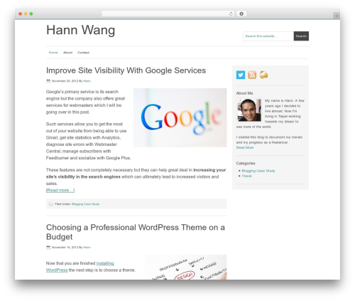 Genesis social profiles menu WordPress plugin - hannwang.com