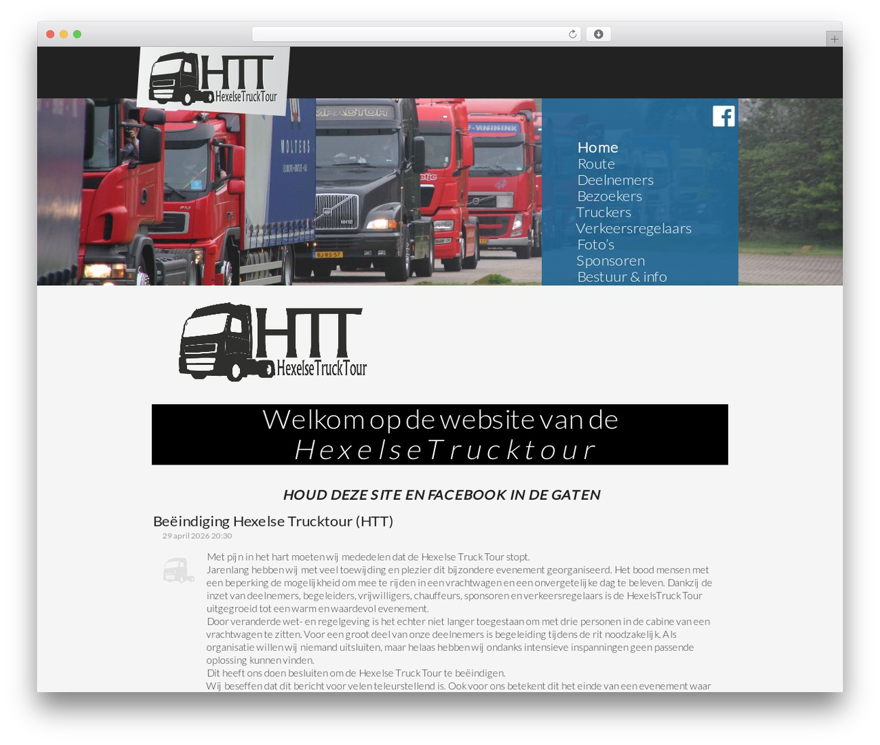 HTT WordPress theme - hexelsetrucktour.nl