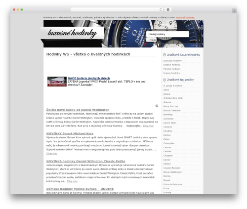 Minisite theme WordPress - hodinky.ws