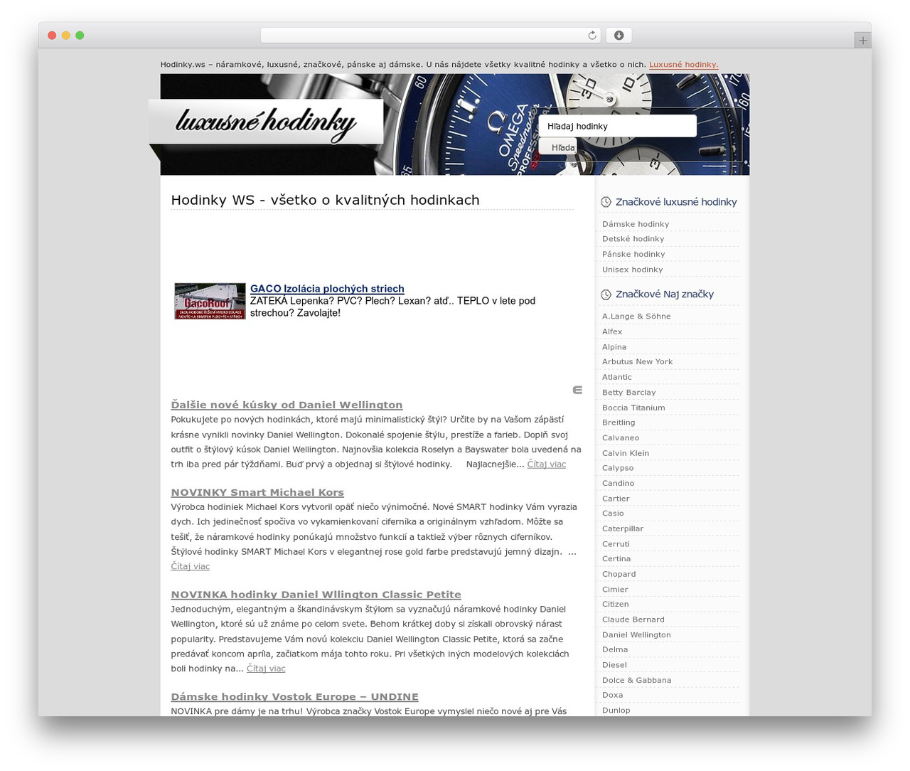 Minisite theme WordPress - hodinky.ws Minisite theme WordPress - hodinky.ws