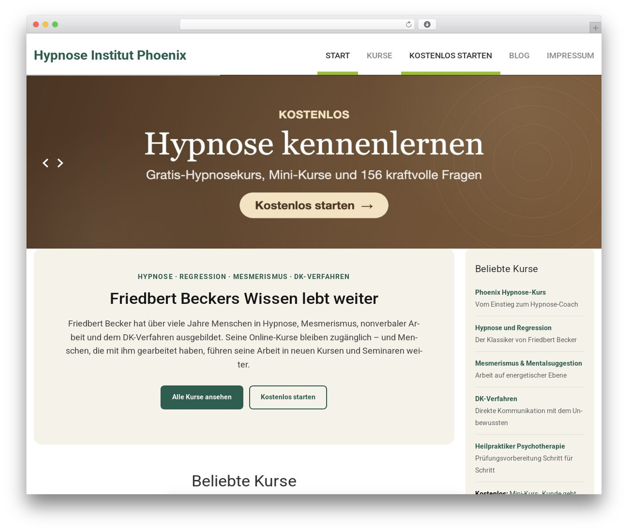 Theme WordPress Cherry Framework - hypnose-institut-phoenix.de