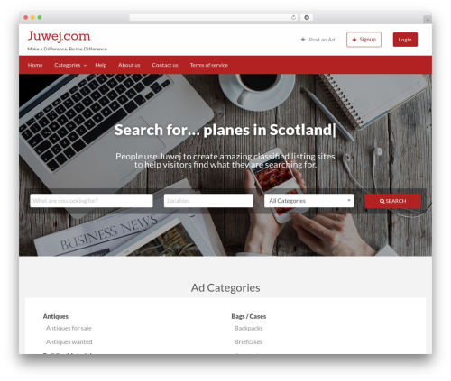 Theme WordPress ClassiPress - juwej.com