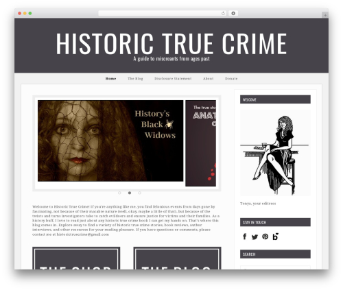 Wild WordPress theme - historictruecrime.com