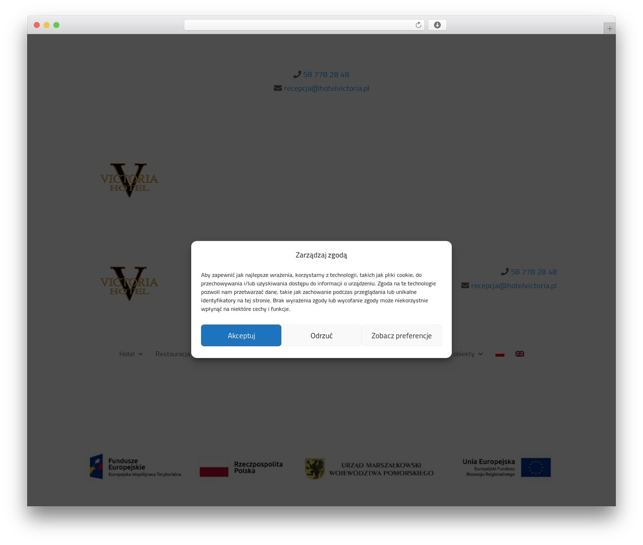 WordPress theme Divi - hotelvictoria.pl