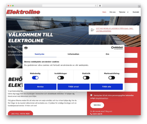 WordPress website theme CMS cmsvrx system - elektroline.se