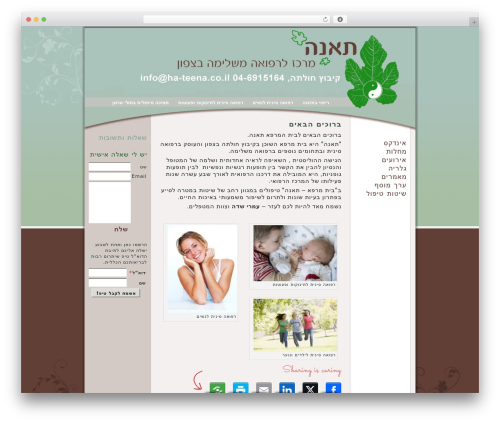 WordPress website theme hateena - ha-teena.co.il