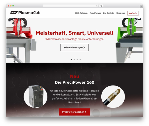 WordPress website theme plasmaCut Theme - plasmacut-cnc.de