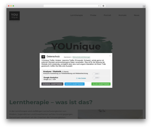 Yve theme WordPress - younique-lerntherapie.ch