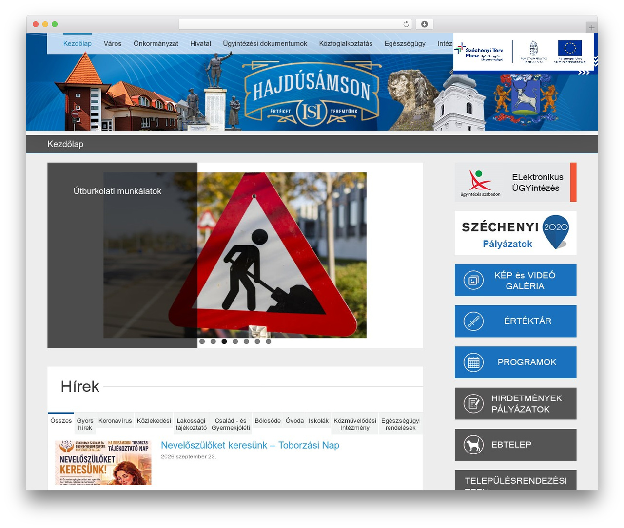 Avada WordPress theme - hajdusamson.hu