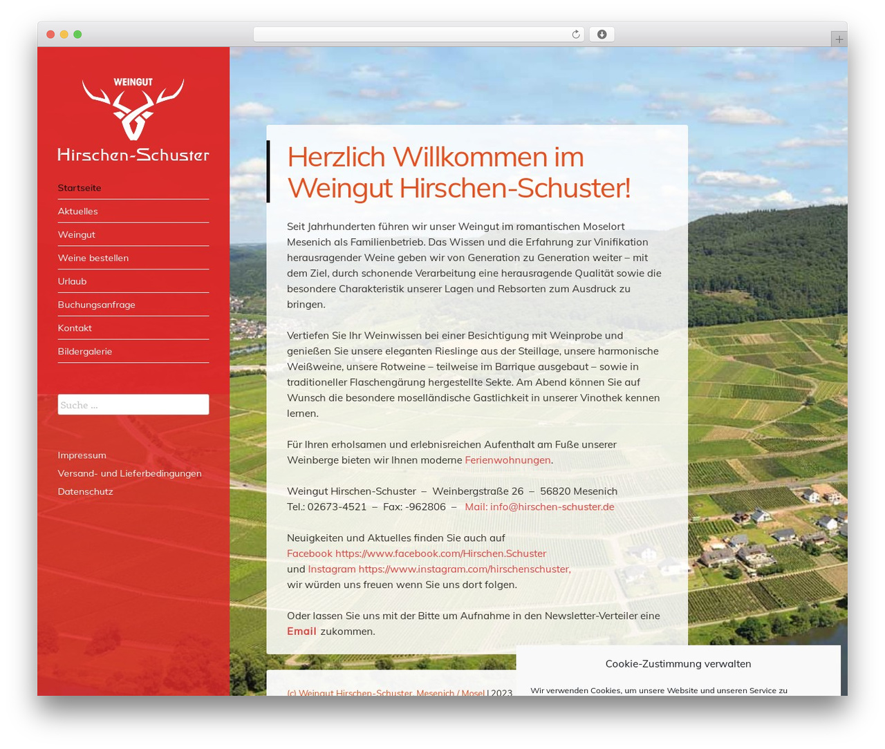 Confit WordPress theme - hirschen-schuster.de