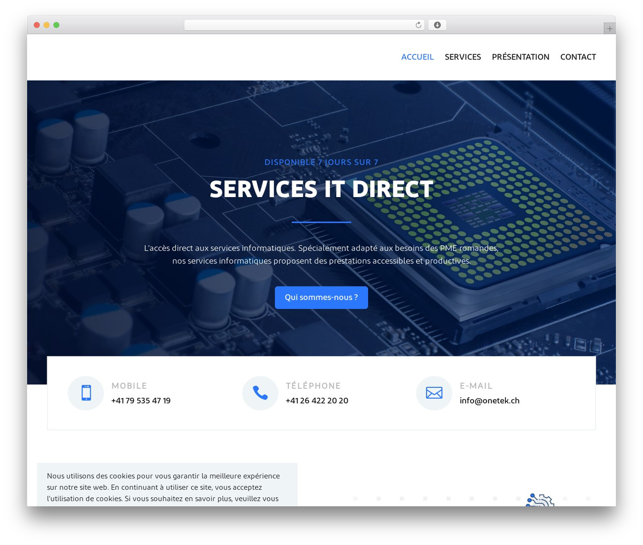 Divi theme WordPress - onetek.ch
