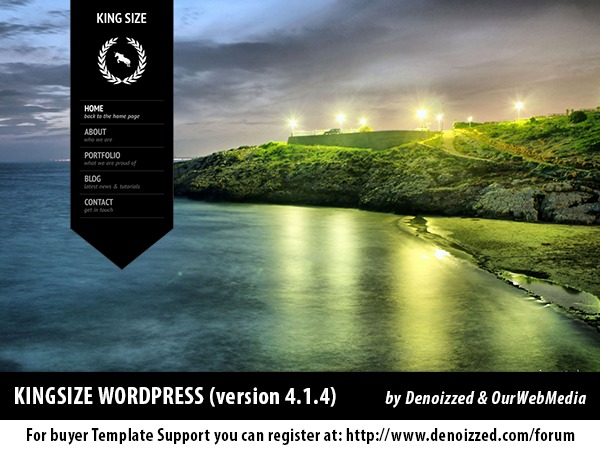 KingSize theme WordPress by Denoizzed & Our Web Media