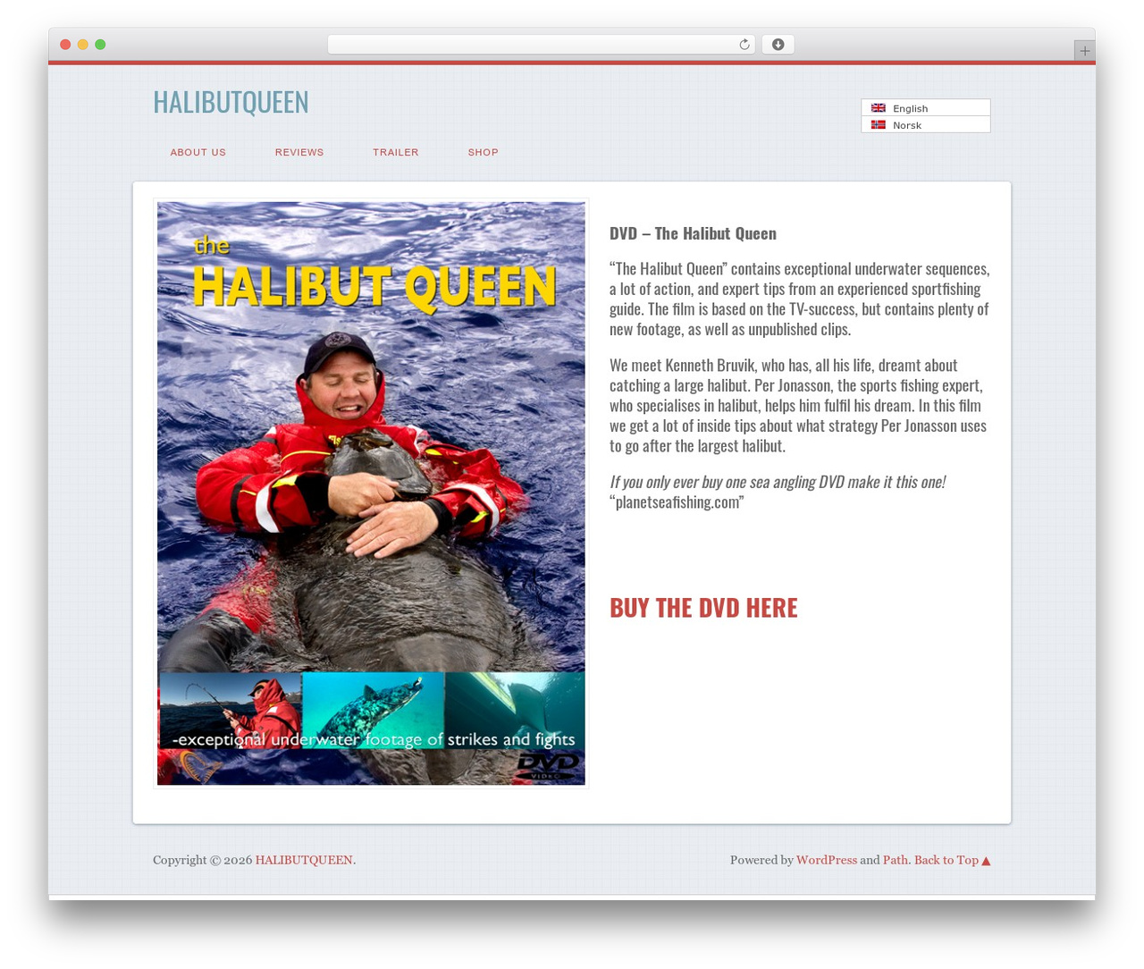 Path WP theme - halibutqueen.com