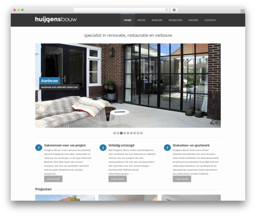 Sensation Responsive WordPress Theme WordPress theme - huijgensbouw.nl