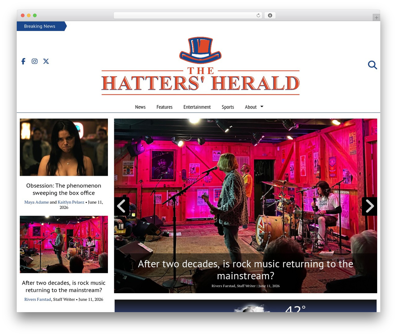 SNO FLEX WordPress theme - hattersherald.com