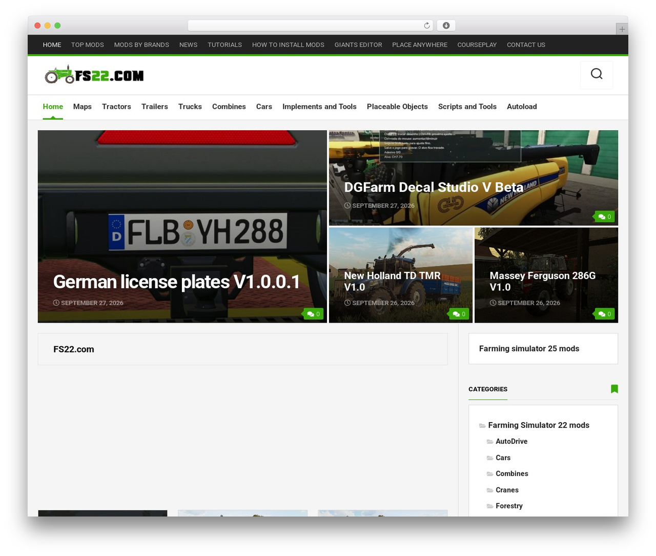 WordPress theme Agnar - fs22.com WordPress theme Agnar - fs22.com